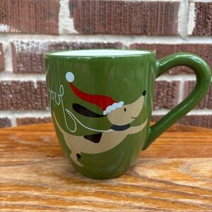 St. Nicholas Square Large Holiday Christmas Dog Mug Woof Hound Latte